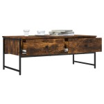 vidaXL Măsuță de cafea, stejar fumuriu, 101x49x39,5 cm, lemn prelucrat