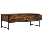 vidaXL Măsuță de cafea, stejar fumuriu, 101x49x39,5 cm, lemn prelucrat