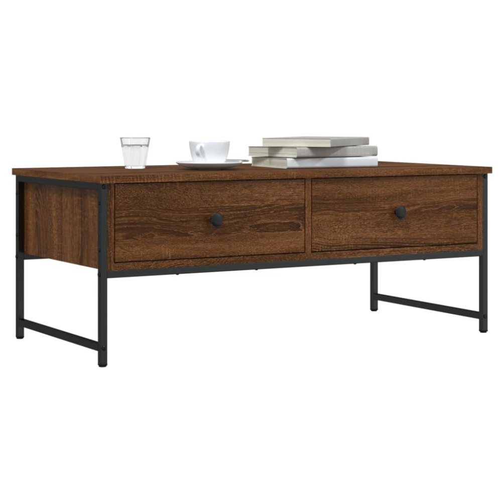 vidaXL Măsuță de cafea, stejar maro, 101x49x39,5 cm, lemn prelucrat