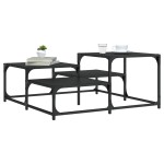 vidaXL Măsuță de cafea, negru, 87,5x87,5x40 cm, lemn prelucrat vidaXL Măsuță de cafea, negru, 87,5x87,5x40 cm, lemn prelucrat