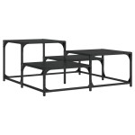 vidaXL Măsuță de cafea, negru, 87,5x87,5x40 cm, lemn prelucrat vidaXL Măsuță de cafea, negru, 87,5x87,5x40 cm, lemn prelucrat