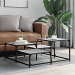 vidaXL Măsuță de cafea, gri sonoma, 87,5x87,5x40 cm, lemn prelucrat vidaXL Măsuță de cafea, gri sonoma, 87,5x87,5x40 cm, lemn prelucrat