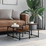 vidaXL Măsuță de cafea, stejar maro, 68x68x40 cm, lemn prelucrat vidaXL Măsuță de cafea, stejar maro, 68x68x40 cm, lemn prelucrat