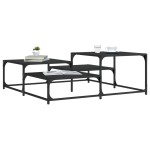vidaXL Măsuță de cafea, negru, 107x107x40 cm, lemn compozit vidaXL Măsuță de cafea, negru, 107x107x40 cm, lemn compozit