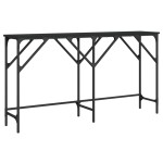 vidaXL Măsuță consolă, negru, 140x29x75 cm, lemn compozit vidaXL Măsuță consolă, negru, 140x29x75 cm, lemn compozit
