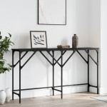 vidaXL Măsuță consolă, negru, 140x29x75 cm, lemn compozit vidaXL Măsuță consolă, negru, 140x29x75 cm, lemn compozit