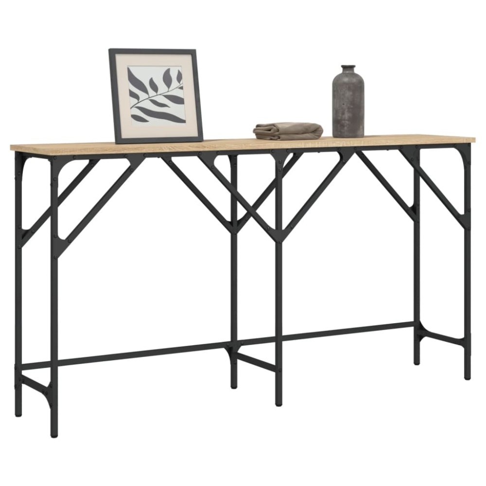 vidaXL Măsuță consolă, stejar sonoma, 140x29x75 cm, lemn prelucrat
