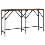 vidaXL Măsuță consolă, stejar fumuriu, 140x29x75 cm, lemn prelucrat vidaXL Măsuță consolă, stejar fumuriu, 140x29x75 cm, lemn prelucrat