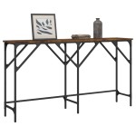 vidaXL Măsuță consolă, stejar fumuriu, 140x29x75 cm, lemn prelucrat vidaXL Măsuță consolă, stejar fumuriu, 140x29x75 cm, lemn prelucrat