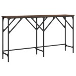 vidaXL Măsuță consolă, stejar maro, 140x29x75 cm, lemn prelucrat vidaXL Măsuță consolă, stejar maro, 140x29x75 cm, lemn prelucrat