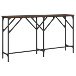 vidaXL Măsuță consolă, stejar maro, 140x29x75 cm, lemn prelucrat vidaXL Măsuță consolă, stejar maro, 140x29x75 cm, lemn prelucrat