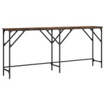 vidaXL Măsuță consolă, stejar fumuriu, 180x29x75 cm, lemn prelucrat vidaXL Măsuță consolă, stejar fumuriu, 180x29x75 cm, lemn prelucrat