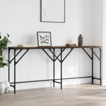 vidaXL Măsuță consolă, stejar maro, 180x29x75 cm, lemn prelucrat vidaXL Măsuță consolă, stejar maro, 180x29x75 cm, lemn prelucrat