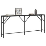 vidaXL Măsuță consolă, negru, 180x23x75 cm, lemn compozit vidaXL Măsuță consolă, negru, 180x23x75 cm, lemn compozit