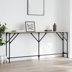vidaXL Masă consolă, stejar sonoma, 180x23x75 cm, lemn prelucrat vidaXL Masă consolă, stejar sonoma, 180x23x75 cm, lemn prelucrat