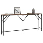 vidaXL Măsuță consolă, stejar fumuriu, 180x23x75 cm, lemn prelucrat vidaXL Măsuță consolă, stejar fumuriu, 180x23x75 cm, lemn prelucrat