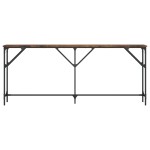 vidaXL Măsuță consolă, stejar fumuriu, 180x23x75 cm, lemn prelucrat vidaXL Măsuță consolă, stejar fumuriu, 180x23x75 cm, lemn prelucrat