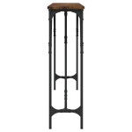 vidaXL Măsuță consolă, stejar fumuriu, 180x23x75 cm, lemn prelucrat vidaXL Măsuță consolă, stejar fumuriu, 180x23x75 cm, lemn prelucrat