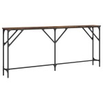 vidaXL Măsuță consolă, stejar fumuriu, 180x23x75 cm, lemn prelucrat vidaXL Măsuță consolă, stejar fumuriu, 180x23x75 cm, lemn prelucrat