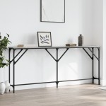vidaXL Măsuță consolă, gri sonoma, 180x23x75 cm, lemn prelucrat vidaXL Măsuță consolă, gri sonoma, 180x23x75 cm, lemn prelucrat