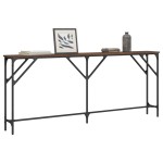 vidaXL Măsuță consolă, stejar maro, 180x23x75 cm, lemn prelucrat vidaXL Măsuță consolă, stejar maro, 180x23x75 cm, lemn prelucrat
