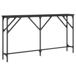 vidaXL Masă consolă, negru, 140x23x75 cm, lemn prelucrat