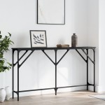 vidaXL Masă consolă, negru, 140x23x75 cm, lemn prelucrat