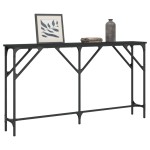 vidaXL Masă consolă, negru, 140x23x75 cm, lemn prelucrat