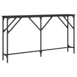 vidaXL Masă consolă, negru, 140x23x75 cm, lemn prelucrat
