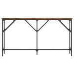 vidaXL Masă consolă, stejar afumat, 140x23x75 cm, lemn prelucrat