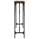 vidaXL Masă consolă, stejar afumat, 140x23x75 cm, lemn prelucrat