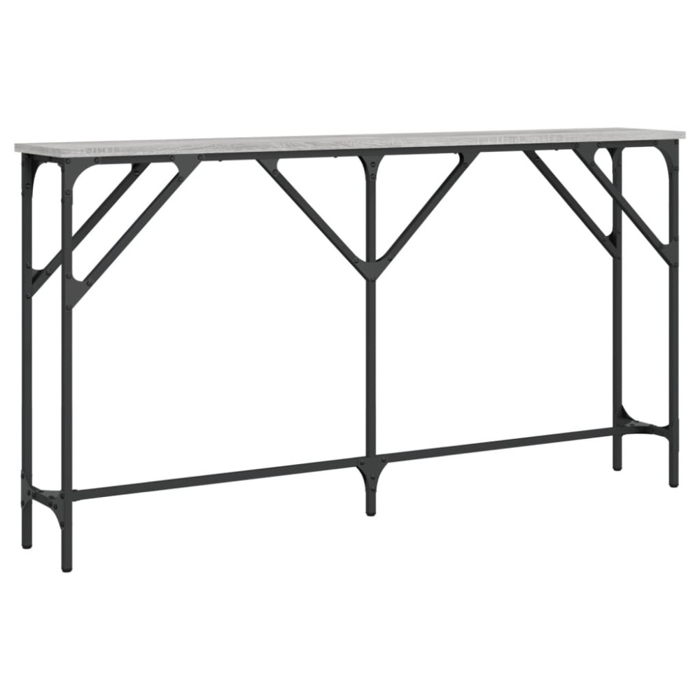 vidaXL Masă consolă, gri sonoma, 140x23x75 cm, lemn prelucrat