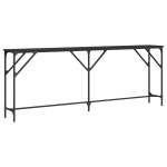 vidaXL Măsuță consolă, negru, 200x29x75 cm, lemn compozit vidaXL Măsuță consolă, negru, 200x29x75 cm, lemn compozit