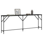 vidaXL Măsuță consolă, negru, 200x29x75 cm, lemn compozit vidaXL Măsuță consolă, negru, 200x29x75 cm, lemn compozit