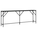 vidaXL Măsuță consolă, negru, 200x29x75 cm, lemn compozit vidaXL Măsuță consolă, negru, 200x29x75 cm, lemn compozit