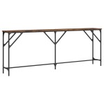 vidaXL Măsuță consolă, stejar fumuriu, 200x29x75 cm, lemn prelucrat vidaXL Măsuță consolă, stejar fumuriu, 200x29x75 cm, lemn prelucrat