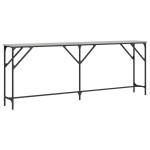 vidaXL Măsuță consolă, gri sonoma, 200x29x75 cm, lemn prelucrat vidaXL Măsuță consolă, gri sonoma, 200x29x75 cm, lemn prelucrat