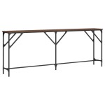 vidaXL Măsuță consolă, stejar maro, 200x29x75 cm, lemn prelucrat vidaXL Măsuță consolă, stejar maro, 200x29x75 cm, lemn prelucrat