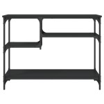 vidaXL Măsuță consolă cu rafturi, negru, 100x35x75 cm vidaXL Măsuță consolă cu rafturi, negru, 100x35x75 cm