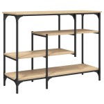 vidaXL Măsuță consolă cu rafturi, stejar sonoma, 100x35x75 cm vidaXL Măsuță consolă cu rafturi, stejar sonoma, 100x35x75 cm