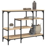 vidaXL Măsuță consolă cu rafturi, stejar sonoma, 100x35x75 cm vidaXL Măsuță consolă cu rafturi, stejar sonoma, 100x35x75 cm