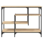 vidaXL Măsuță consolă cu rafturi, stejar sonoma, 100x35x75 cm vidaXL Măsuță consolă cu rafturi, stejar sonoma, 100x35x75 cm