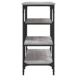 vidaXL Măsuță consolă cu rafturi, gri sonoma, 100x35x75 cm vidaXL Măsuță consolă cu rafturi, gri sonoma, 100x35x75 cm