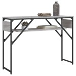 vidaXL Măsuță consolă cu raft gri sonoma 105x30x75 cm lemn prelucrat vidaXL Măsuță consolă cu raft gri sonoma 105x30x75 cm lemn prelucrat