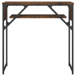 vidaXL Măsuță consolă cu raft stejar fumuriu 75x30x75cm lemn prelucrat