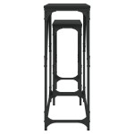 vidaXL Măsuțe console suprapuse, 2 buc., negru, lemn prelucrat