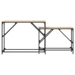 vidaXL Mese console suprapuse, 2 buc, stejar sonoma, lemn prelucrat