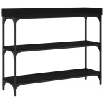 vidaXL Măsuță consolă cu rafturi, negru, 100x30x80 cm vidaXL Măsuță consolă cu rafturi, negru, 100x30x80 cm
