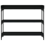 vidaXL Măsuță consolă cu rafturi, negru, 100x30x80 cm vidaXL Măsuță consolă cu rafturi, negru, 100x30x80 cm