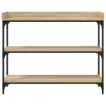 vidaXL Măsuță consolă cu rafturi, stejar sonoma, 100x30x80 cm vidaXL Măsuță consolă cu rafturi, stejar sonoma, 100x30x80 cm